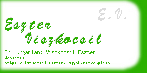 eszter viszkocsil business card